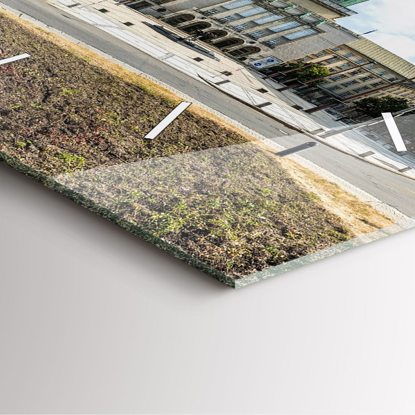 Štvorcové hodiny Panoráma mesta Ostrava