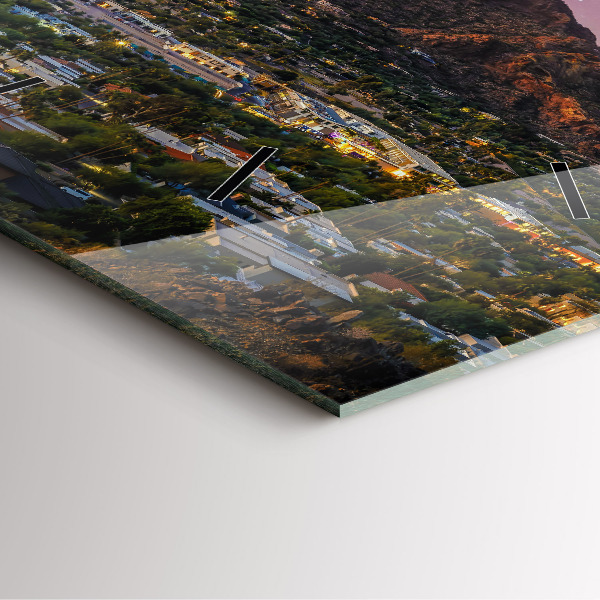 Štvorcové hodiny Horská krajina