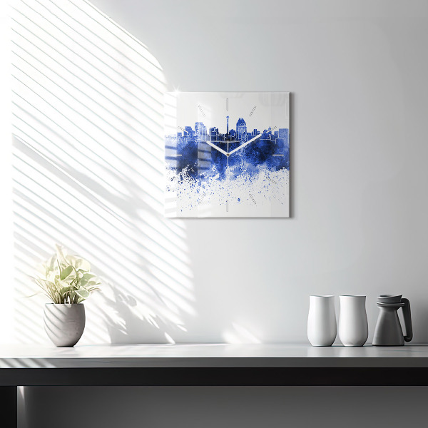 Štvorcové hodiny Akvarely San Antonio