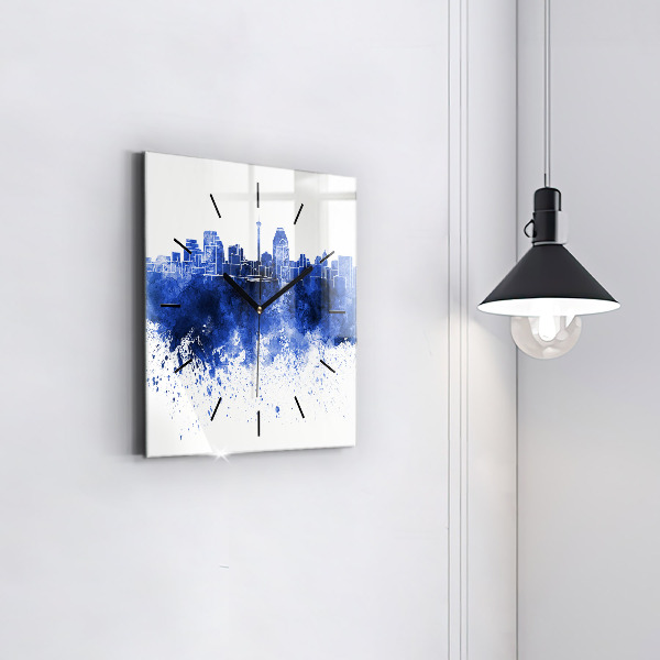 Štvorcové hodiny Akvarely San Antonio