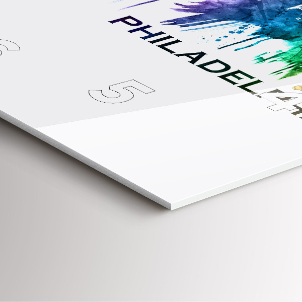 Štvorcové hodiny Farebná Philadelphia