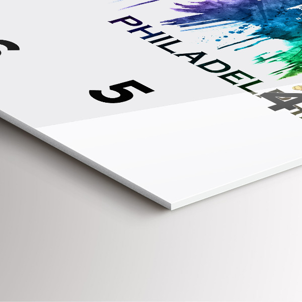 Štvorcové hodiny Farebná Philadelphia