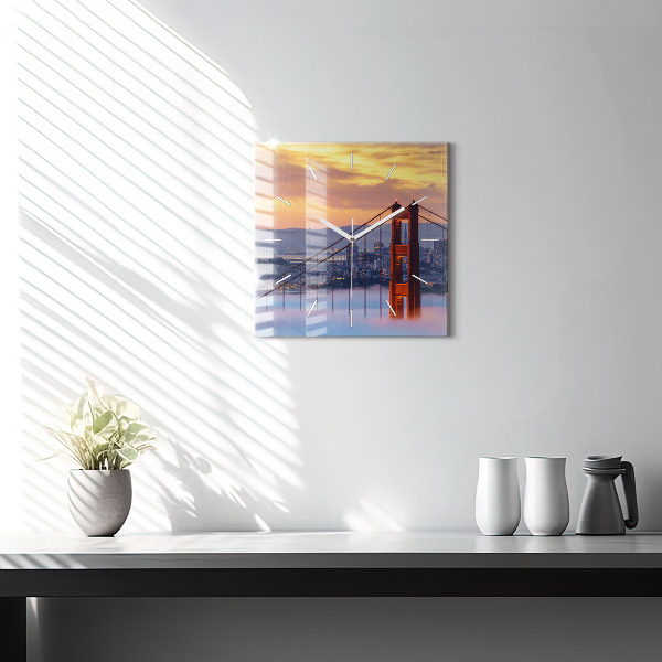 Štvorcové hodiny Most v San Franciscu