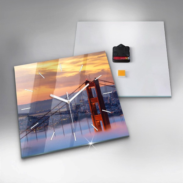 Štvorcové hodiny Most v San Franciscu