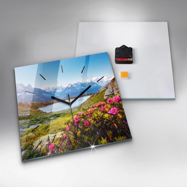 Štvorcové hodiny Ľadovec Mont Blanc Chamonix