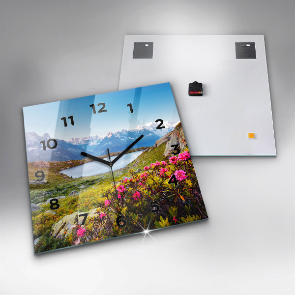 Štvorcové hodiny Ľadovec Mont Blanc Chamonix