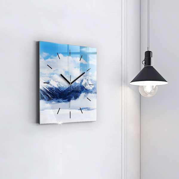 Štvorcové hodiny Horská panoráma