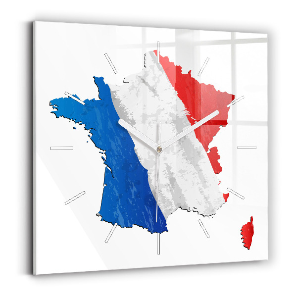 Štvorcové hodiny vlajka Francúzska