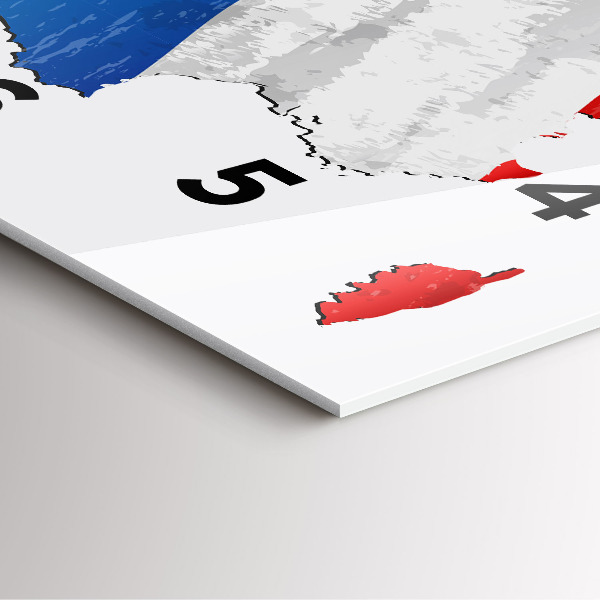 Štvorcové hodiny vlajka Francúzska