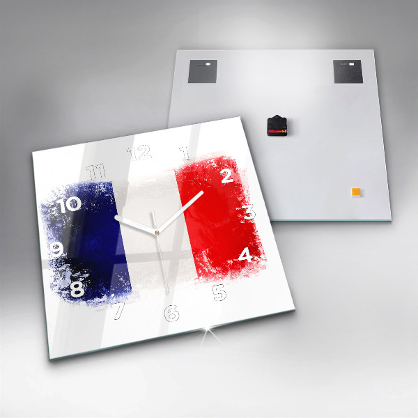 Štvorcové hodiny vlajka Francúzska