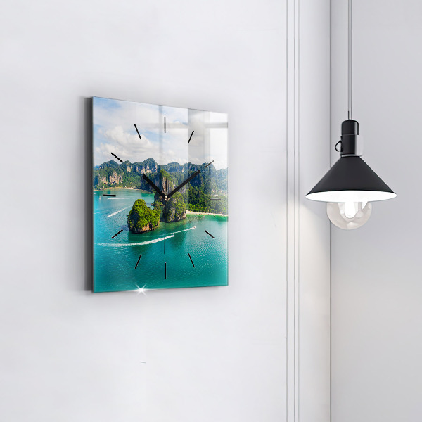 Štvorcové hodiny Ostrov v Thajsku