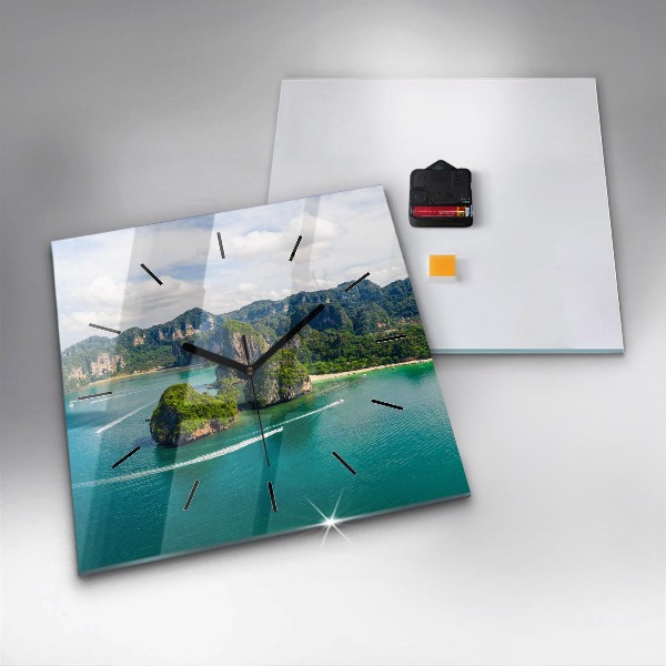 Štvorcové hodiny Ostrov v Thajsku