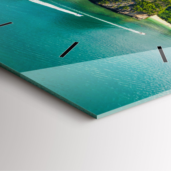 Štvorcové hodiny Ostrov v Thajsku