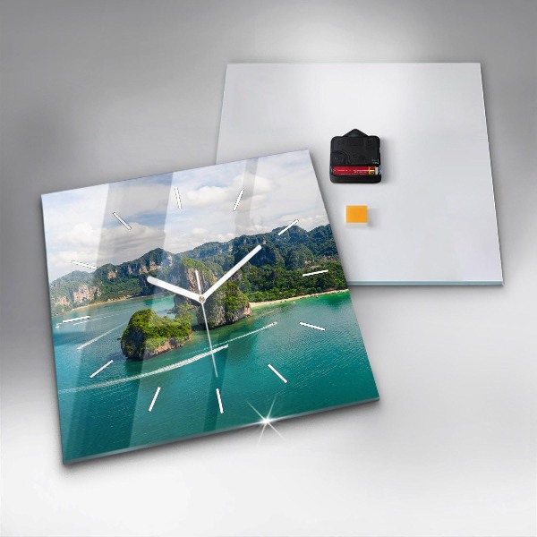 Štvorcové hodiny Ostrov v Thajsku