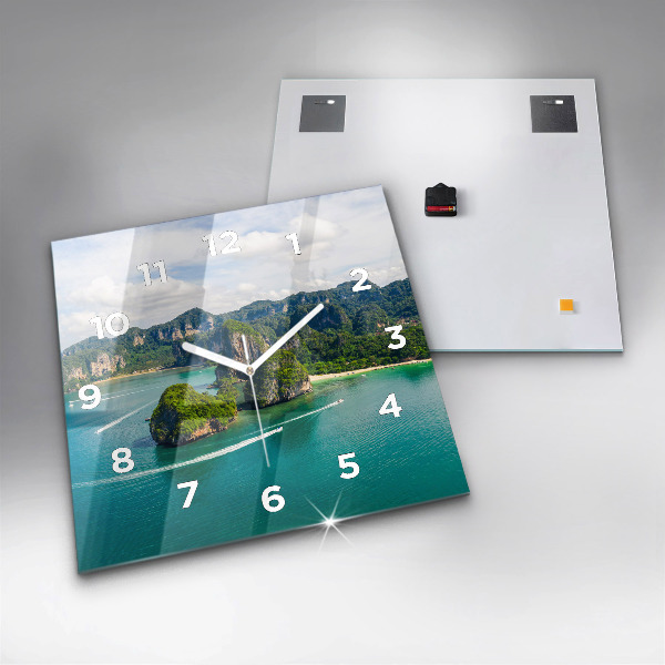 Štvorcové hodiny Ostrov v Thajsku