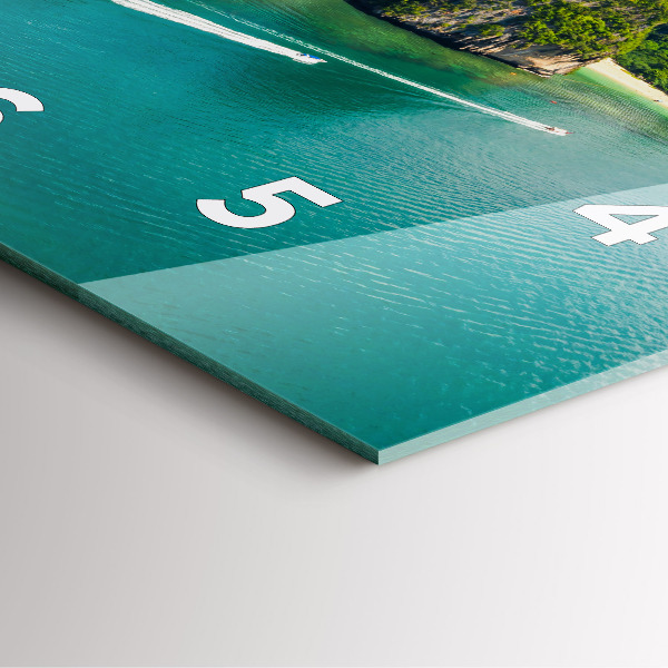 Štvorcové hodiny Ostrov v Thajsku