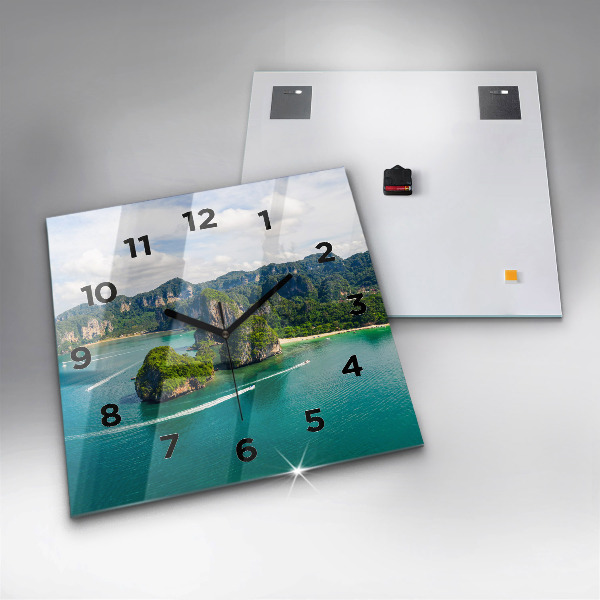 Štvorcové hodiny Ostrov v Thajsku