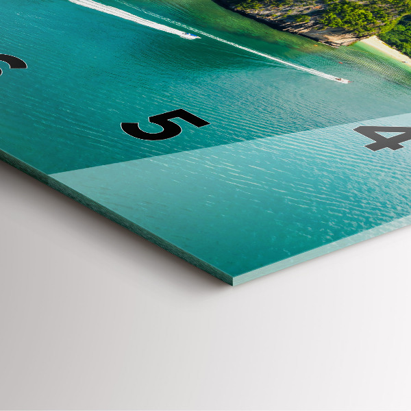 Štvorcové hodiny Ostrov v Thajsku