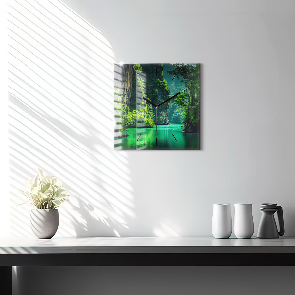 Štvorcové hodiny Prírodná krajina Thajska