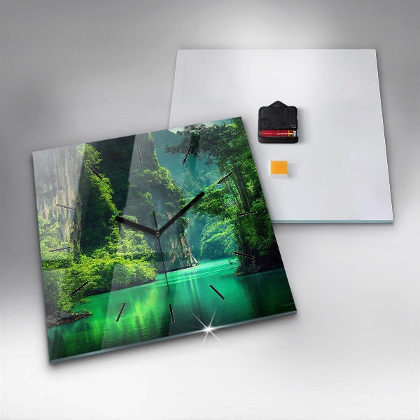 Štvorcové hodiny Prírodná krajina Thajska