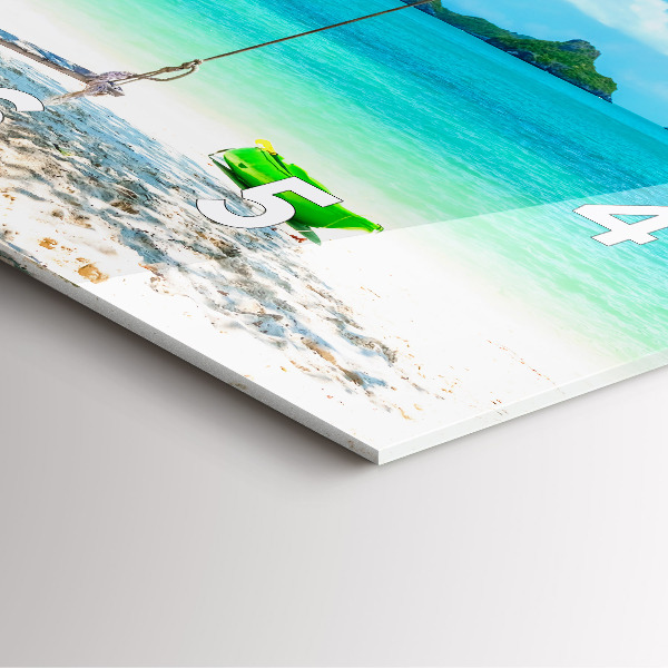 Štvorcové hodiny Slnečný ostrov Thajska