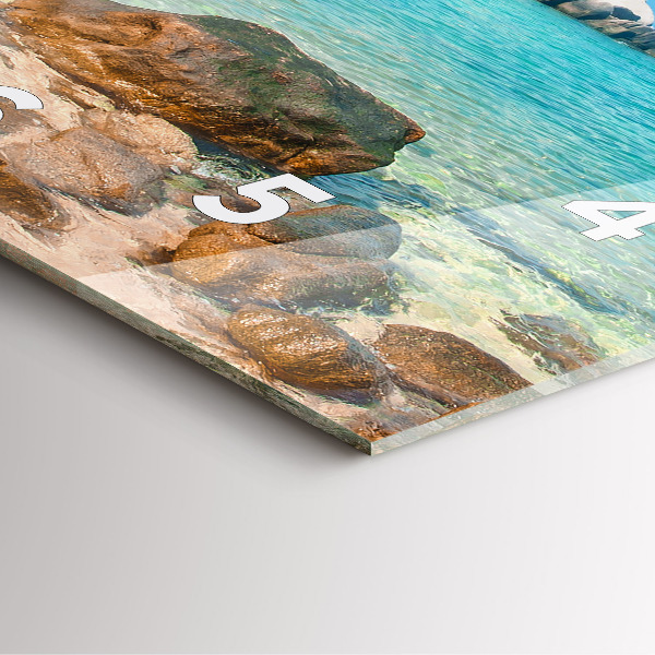 Štvorcové hodiny Krásna pláž v Thajsku