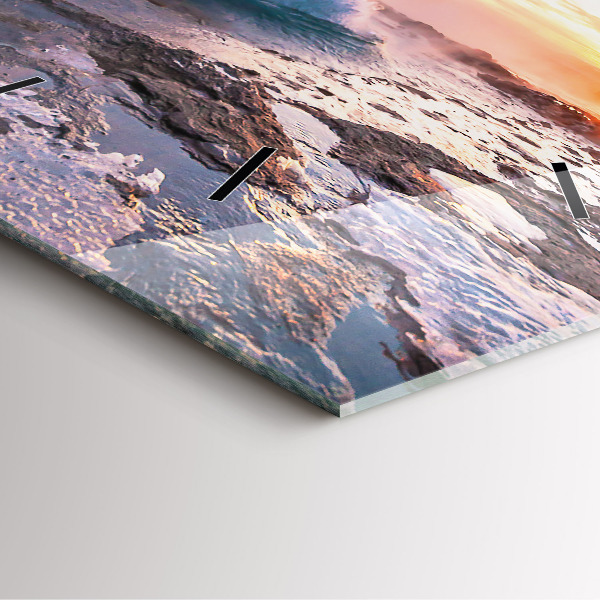 Štvorcové hodiny Gejzír na ostrove Island