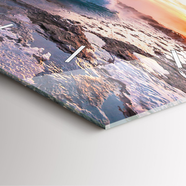 Štvorcové hodiny Gejzír na ostrove Island