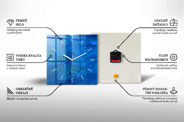 Štvorcové hodiny Kreslené hory