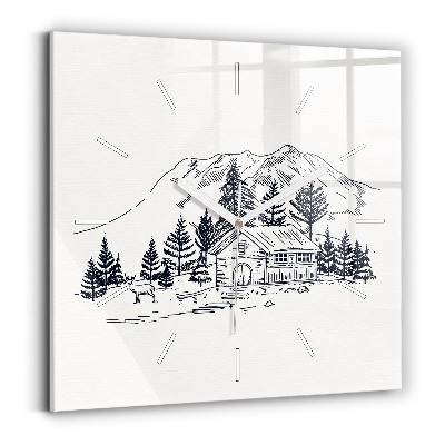 Štvorcové hodiny Kreslené mesto