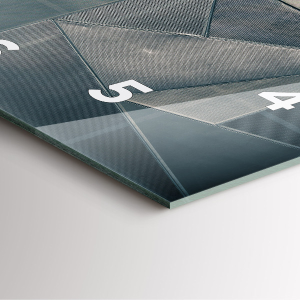 Štvorcové hodiny Kovové abstraktné trojuholníky