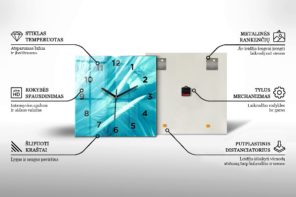 Štvorcové hodiny Geometrická textúra