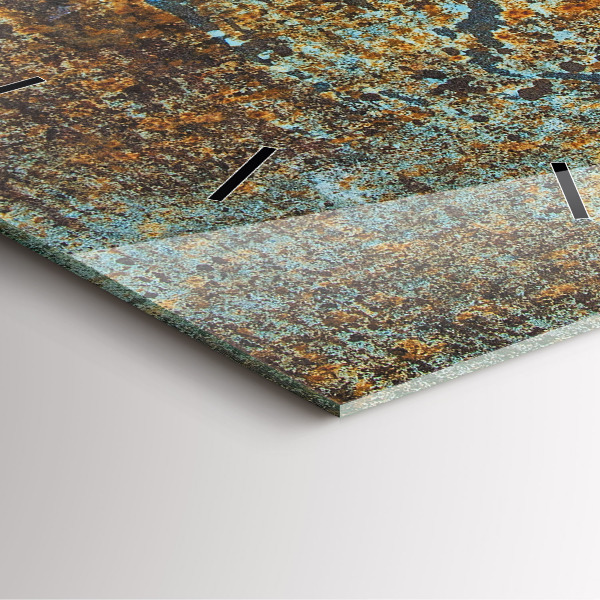 Štvorcové hodiny Stará kovová textúra