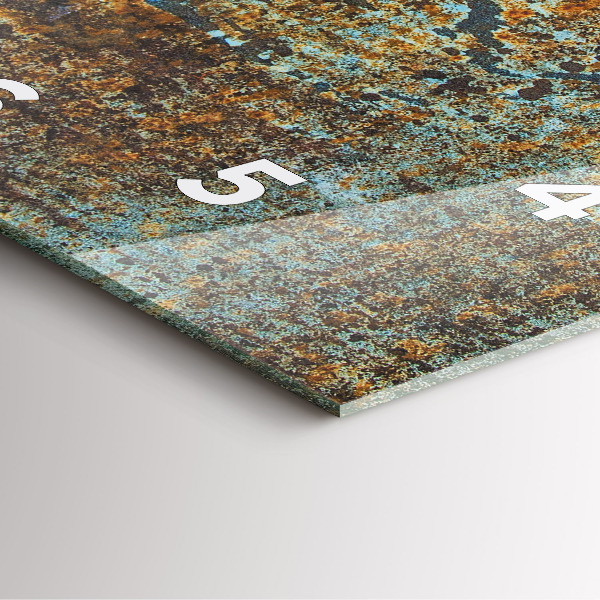 Štvorcové hodiny Stará kovová textúra