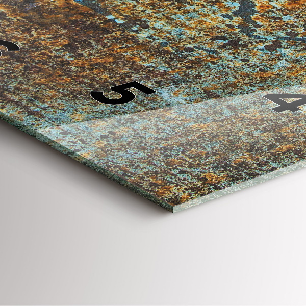 Štvorcové hodiny Stará kovová textúra