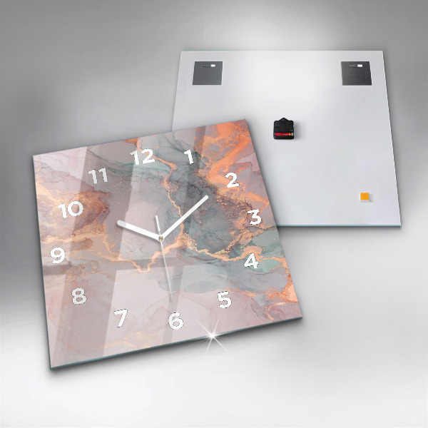 Štvorcové hodiny Textúra mramoru