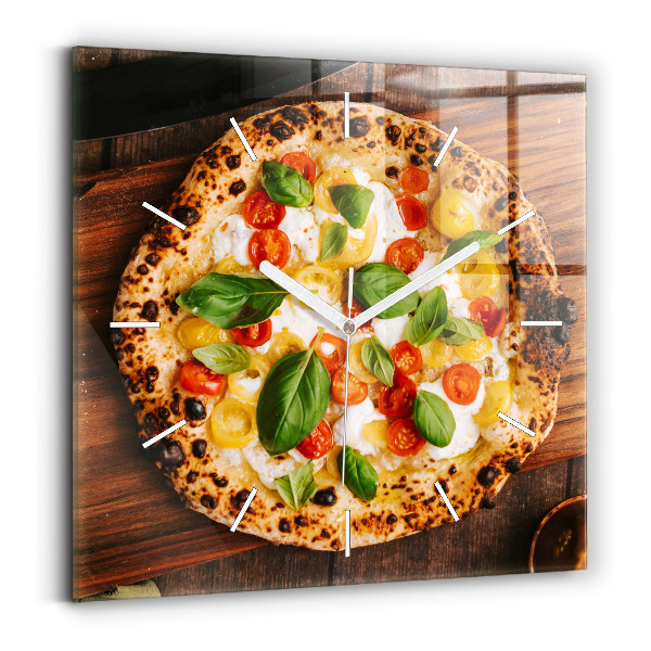 Štvorcové hodiny Talianska pizza