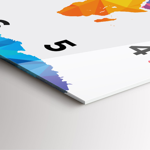 Štvorcové hodiny Abstraktná mapa sveta