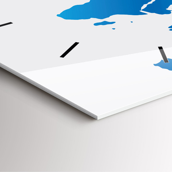 Štvorcové hodiny Mapa sveta