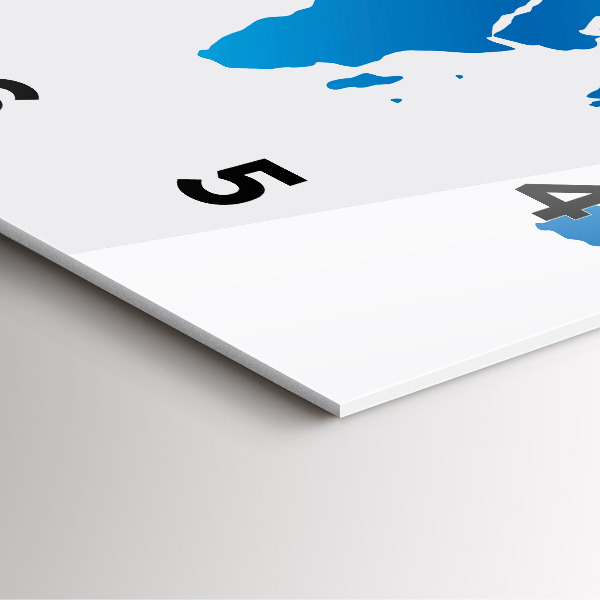 Štvorcové hodiny Mapa sveta