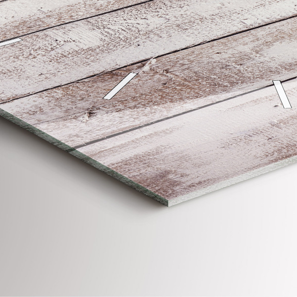 Štvorcové hodiny Svetlé drevené dosky