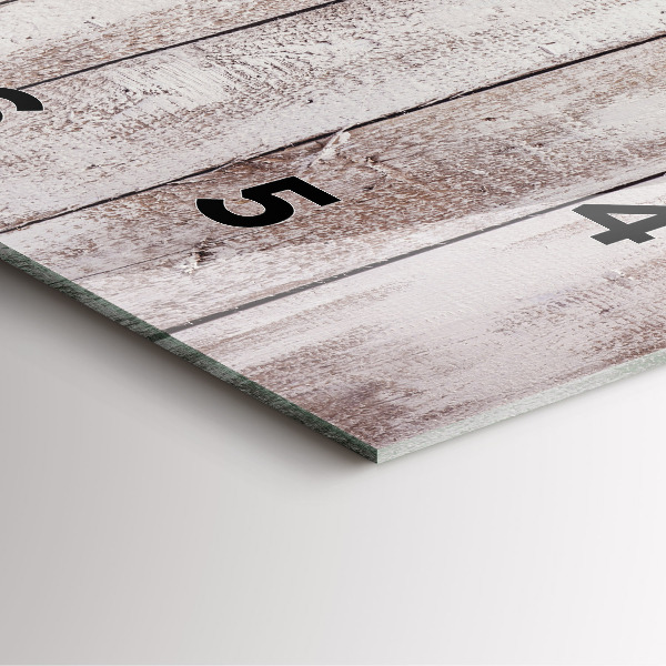 Štvorcové hodiny Svetlé drevené dosky