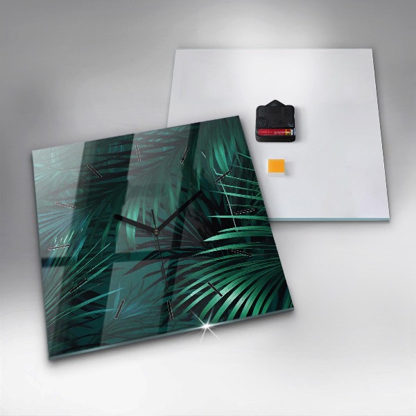 Štvorcové hodiny Tropické listy