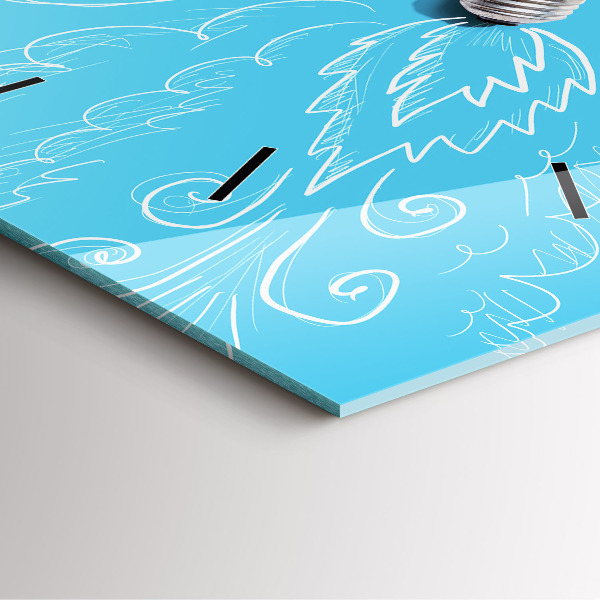 Štvorcové hodiny Nákres žiarovky