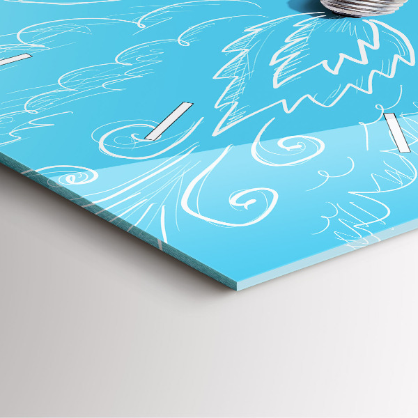 Štvorcové hodiny Nákres žiarovky