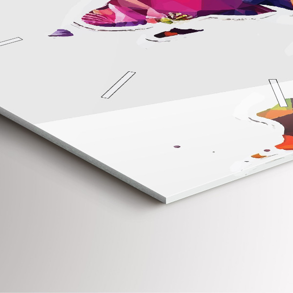 Štvorcové hodiny Mapa sveta s trojuholníkmi