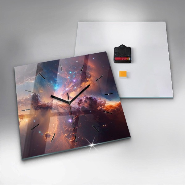 Štvorcové hodiny Kozmický svet hviezd