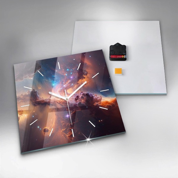 Štvorcové hodiny Kozmický svet hviezd
