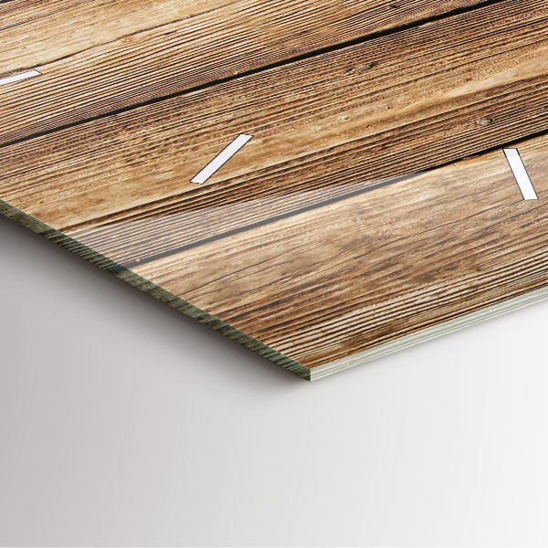 Štvorcové hodiny Drevené dosky