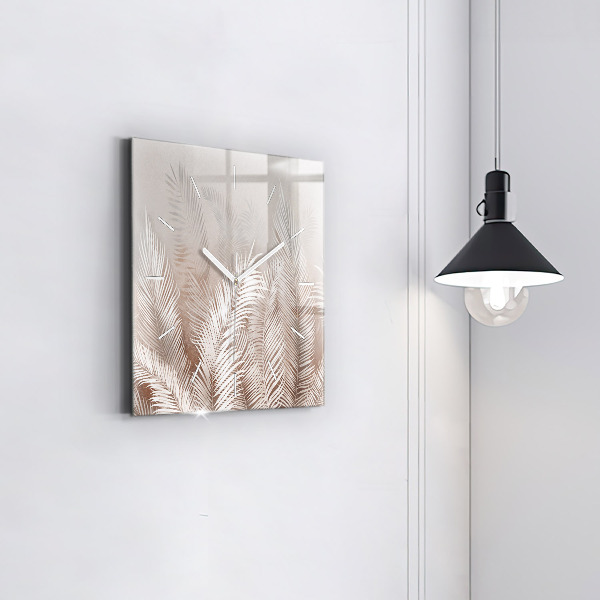 Štvorcové hodiny Tropické boho listy